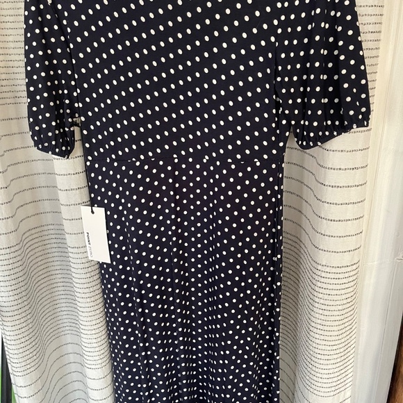 Point Zero Short-Sleeve Polka Dot Midi Dress (NWT) - Picture 3 of 5